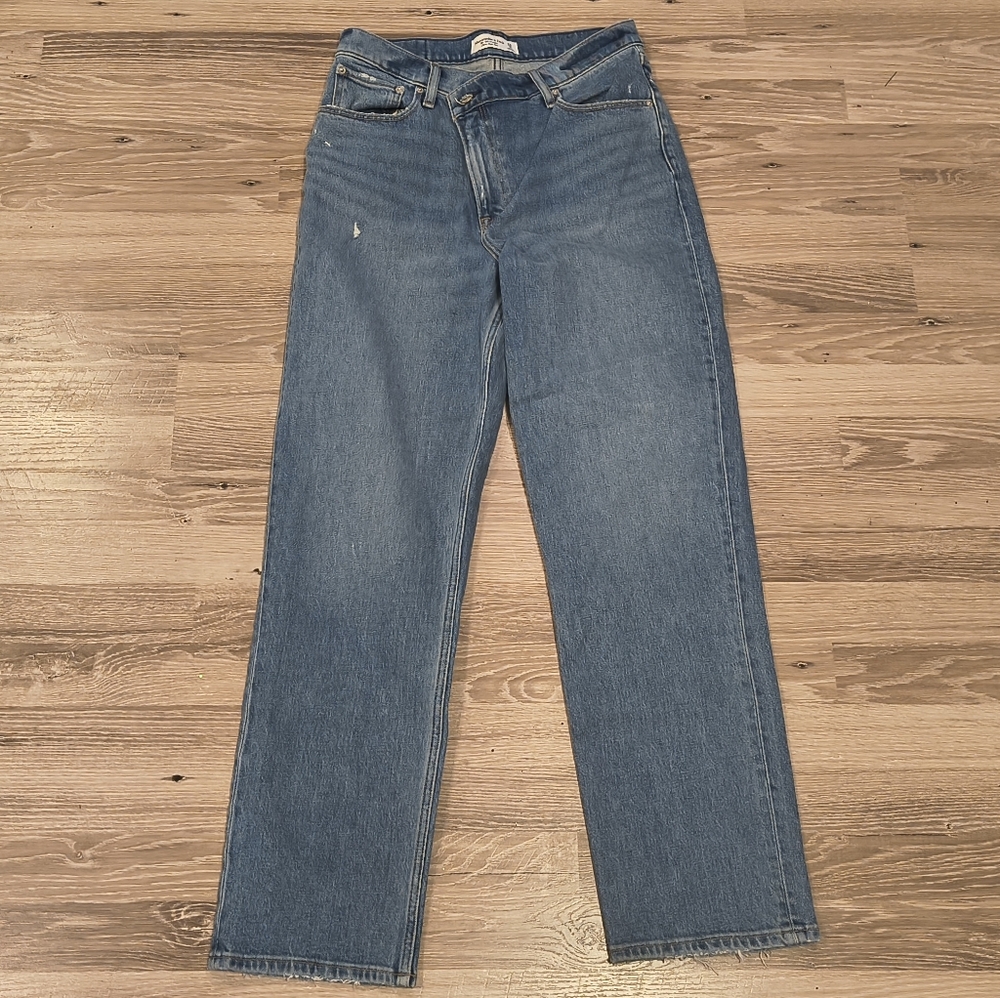 Abercrombie Crossover High-Rise Straight Leg Women's Jeans